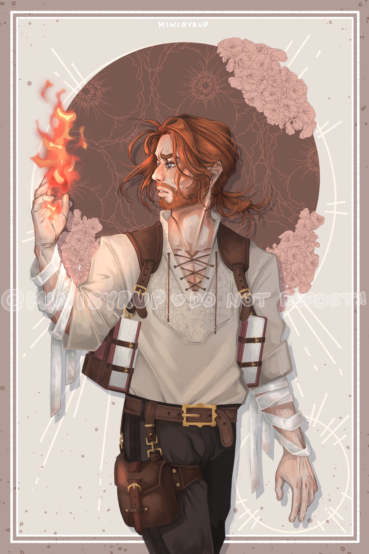"Solemn & Flames" - Caleb Print