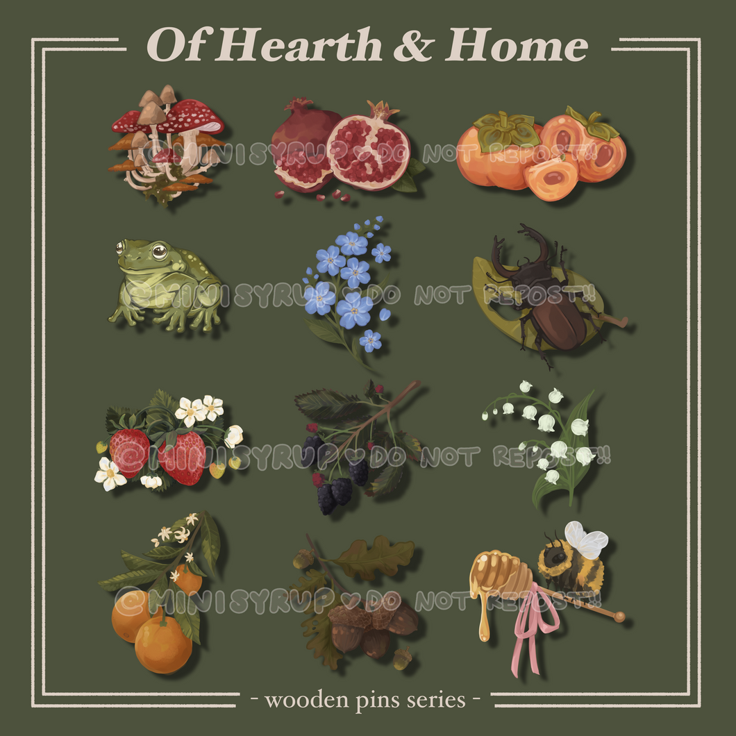 Of Hearth & Home - Wooden Pins